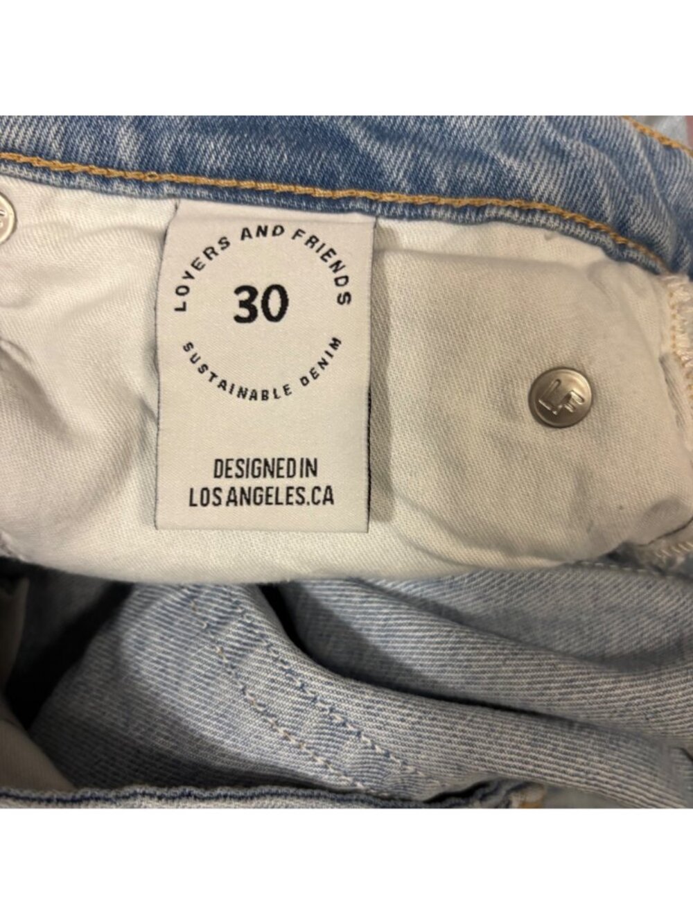 Lovers And Friends Reece High Rise Slim Straight Jeans Size 30 - Picture 9 of 9